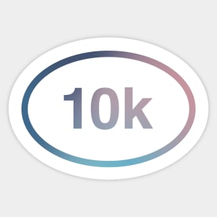 10k Running Race Distance Sticker